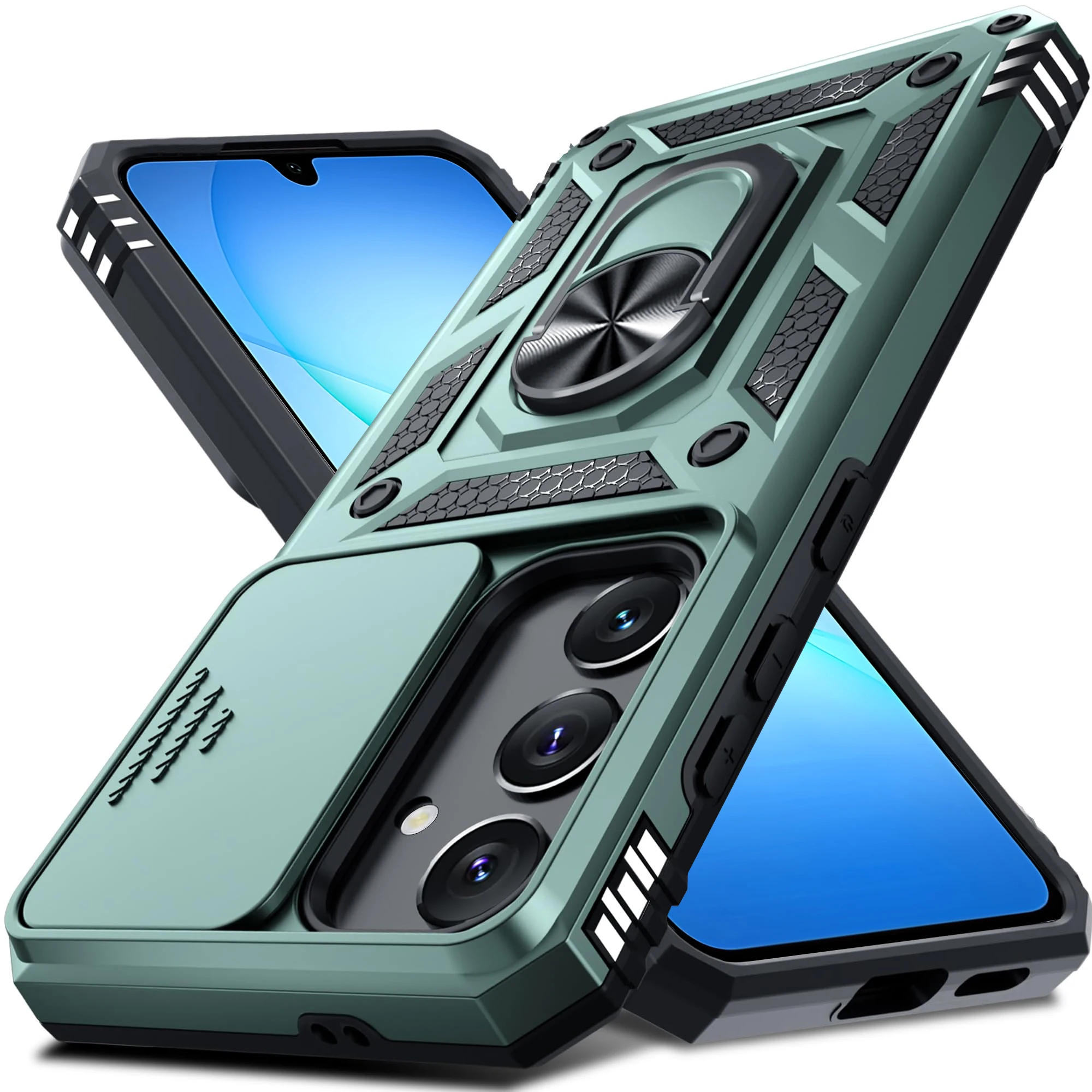 Case For Samsung Galaxy S26 S25 S24 S23 Ultra Plus FE A17 A37 A57 A56 5G Military-Grade Protection Phone Slide Camera Cover