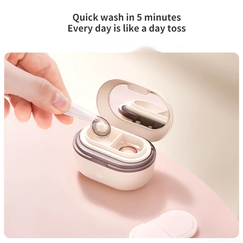 New Youpin Eraclean Contact Lens Case Cleaning Box Portable Cleaner Washer Ultrasonic Automatic Eliminated Bacteria