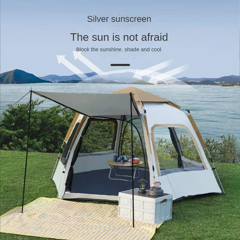 Outdoor AutomaticFully Tent 58 Person Beach Quick Open Folding Camping