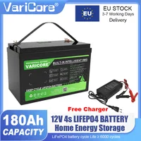 Batterie LiFePO4 12V 24V 100Ah 180Ah 200Ah 340Ah avec protection BMS pour camping-cars, voiturettes de golf, véhicules tout-terrain, systèmes solaires et éoliens, avec chargeur - Stock UE 4