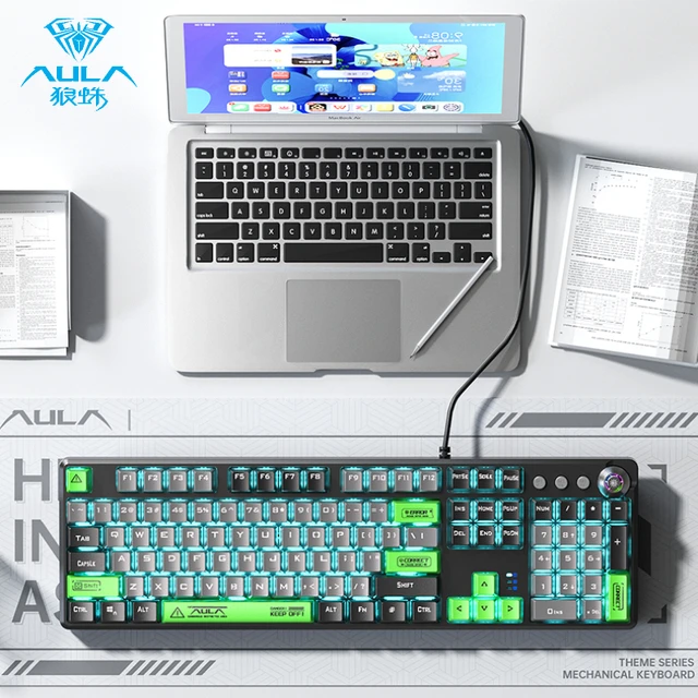 【New Style Bestseller】AULA F2088PRO Mechanical Keyboard Highspeed Wired Macro-programming Continuously Enjoy The Gaming Pleasure 3
