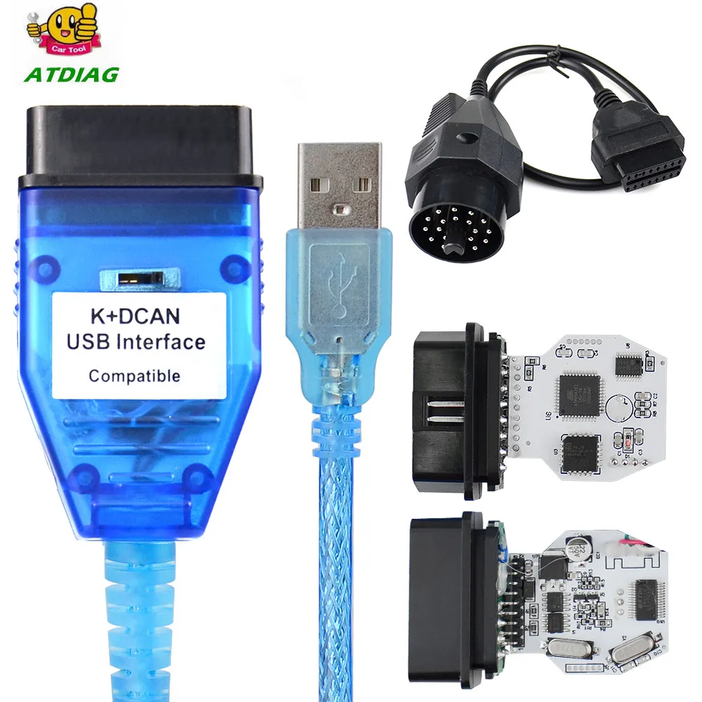 2022 For BMW K DCAN Switch OBDII Diagnostic Cable IN-PA K+DCAN USB Interface Ediabas D CAN OBD2 Scanner FT232RL |