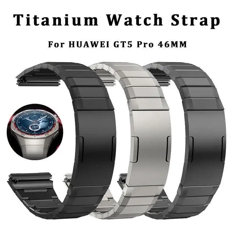 Original No Gaps Luxury Titanium Strap for Huawei Watch GT 5 Pro
