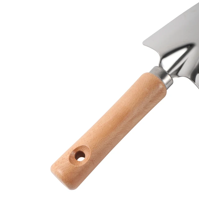 Kertészeti Fa Fogantyú Rozsdamentes Acél Széles Lapáttiszt Kerti Lapát Hordozható Homok Lapáttal Méretű Talaj - Image 4