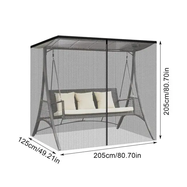 Filet anti-moustiques pour extérieur, filet de balançoire de porche, écran anti-moustiques, rideaux pour jardin 5