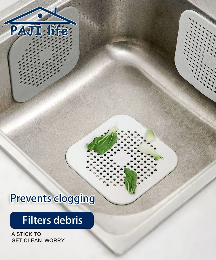 Silicone Shower Drain Cover - Hair Catcher Stopper for Bathroom  Kitchen