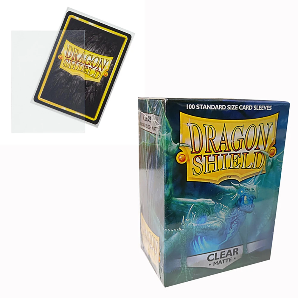 66x91mm 드래곤 쉴드 100 개/상자 투명 고품질 카드 슬리브 보드 게임 카드 TCG 슬리브 수호자 재생