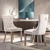 Aoowow Velvet Upholstered Dining Chairs Set of 2, Wingback Armless Side Chairs Button Tufted with Solid Wood Legs 4