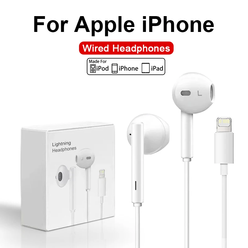 Lightning Wired HeadphonesFor iPhone 14 13 12 11 Pro Max XR XSFor iPhone 15  Pro Max ipad Samsung Xiaomi USB-C Wired Earphones