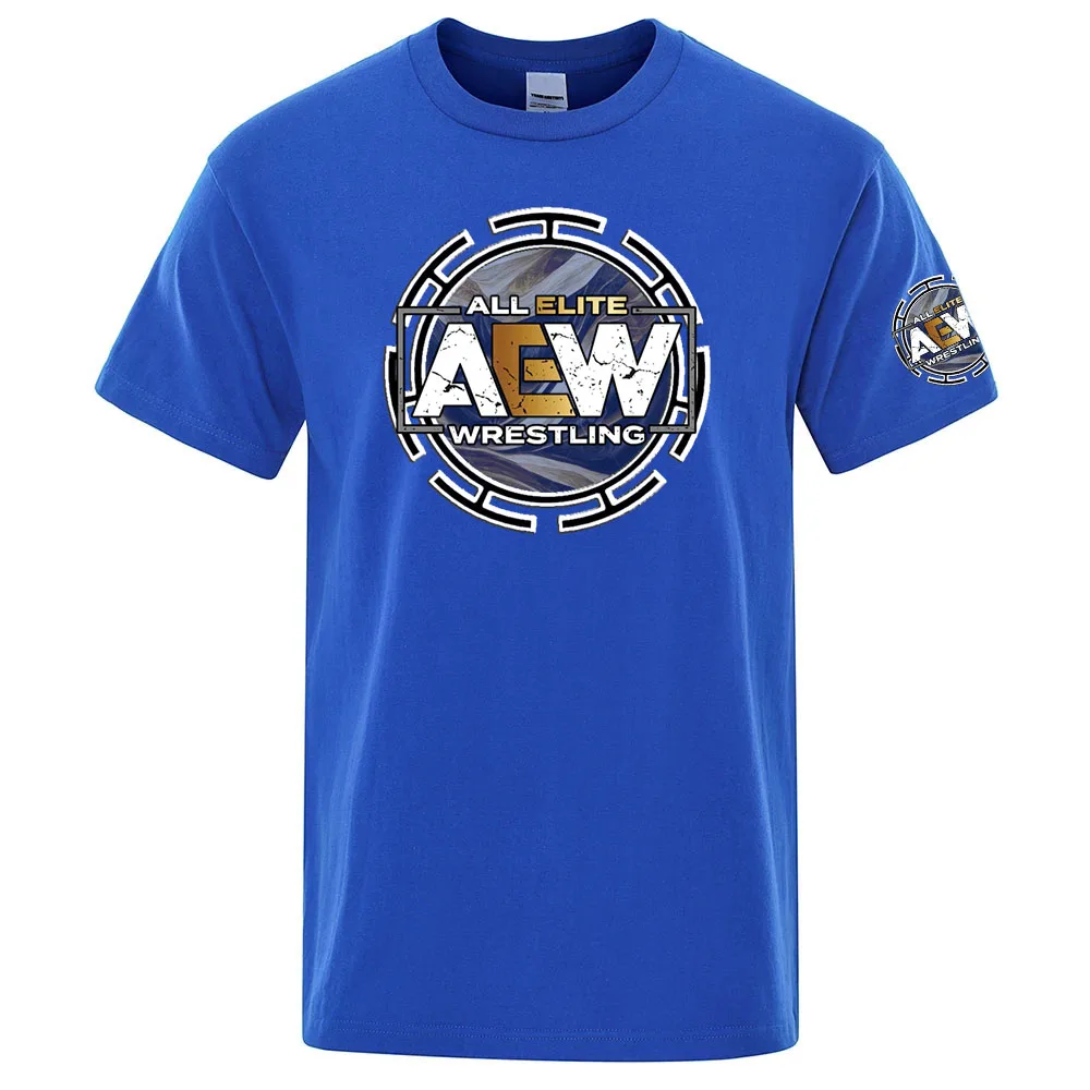2026 올 엘리트 AEW 레슬링 AEW 프린트 여름 남성용 새로운 일반 반팔 탑 통기성 얇은 속건성 캐주얼 티셔츠