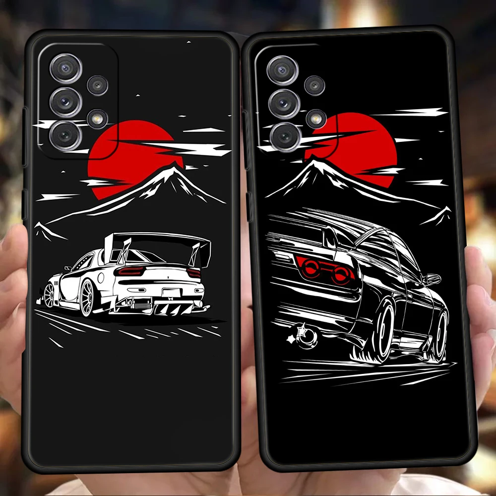 JDM Car-Themed Soft Shell Phone Case