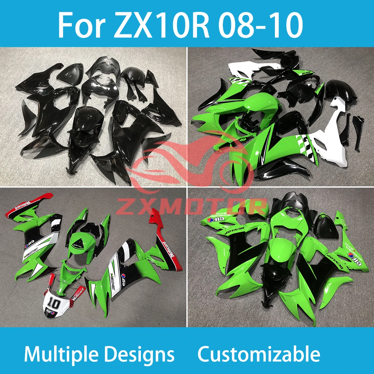 

Fairing Kit for Kawasaki ZX10R 2008 2009 2010 Refitting Aftermarket Motorcycle Racing Customized Fairings ZX 10R 08 09 10