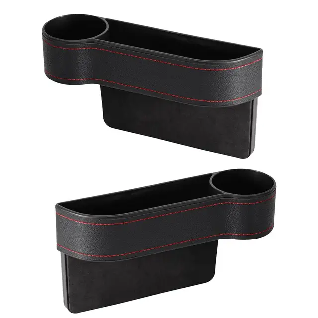 Organizzatore Per Seggiolino Auto Qirc - Tasca Portaoggetti Con Portabicchieri, Nero, Multifunzione - Foto 5