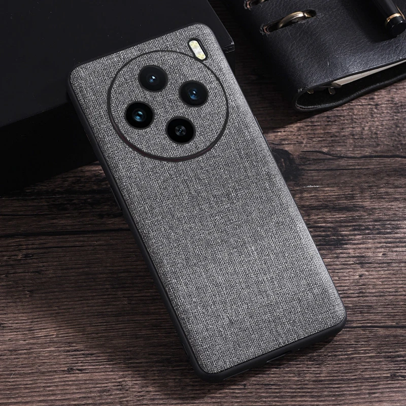 Per Vivo X100 Pro Custodia Premium Tpu + Pc Cover Antiscivolo In Tessuto Ultra Sottile Per Vivo X100