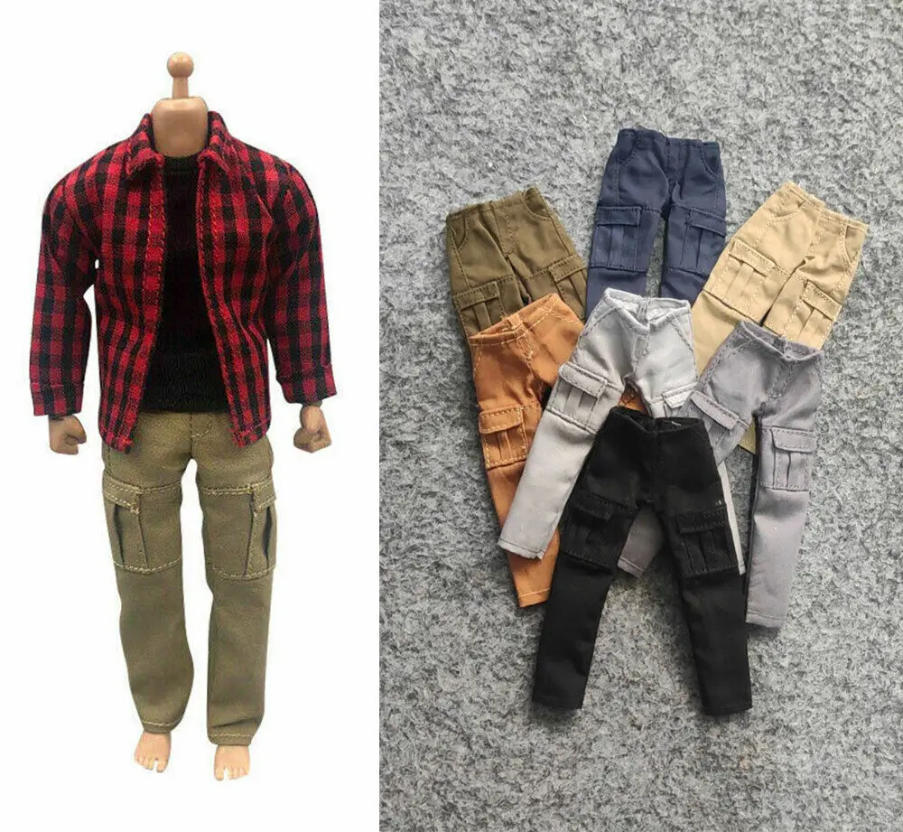 

1/12th Overalls Casual Pants Trousers Model Fit 6" DAM 3ATOYS Figure