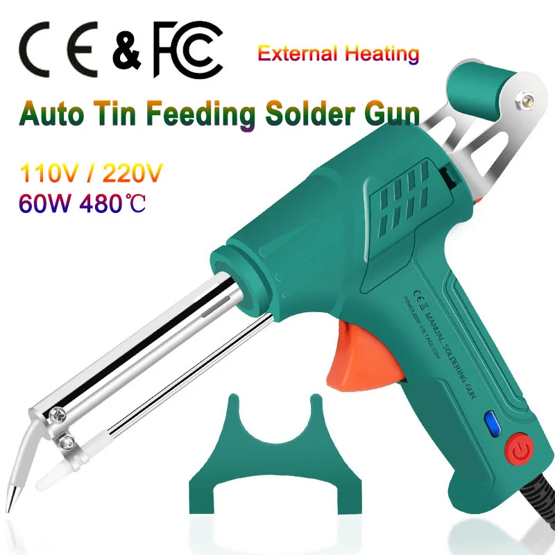 New 60W Electronic Soldering Iron Kit With CE/FC Durable Tin Welding Gun With Light Switch External Heat Equipment For Microchip