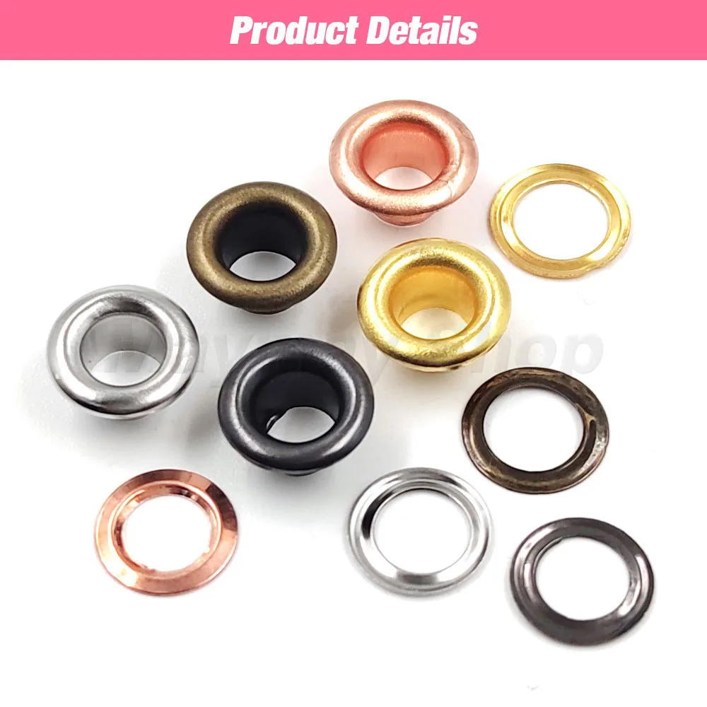 Eyelet Grommet Ring Kit Eyelet Grommet Ring Eyelet Punch Tool Set Grommet Eyelet Kit Grommet Punch Tool Grommet Tool Kit Grommet Tool 5mm Multi-Color Metal Eyelets Grommets Kit with Installation Tools Punch Pliers Kit For Leathercraft Shoes Belts Bags Clothes