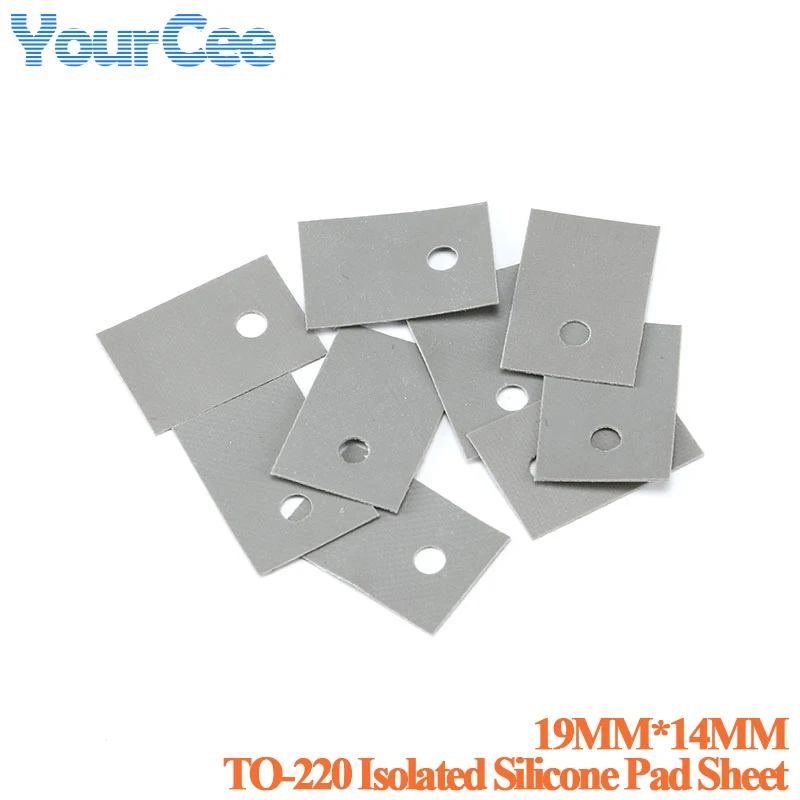 TO-3P TO-220 TO220 Isolated Silicone Pad Sheet Strip Heatsink Shim 100pcs/5pcs silicone pad