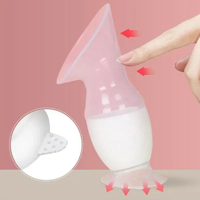 Baby Breastfeeding Feeding Manual Breast Pump Partner Breast Collector Automatic Correction Breast Milk Silicone Pumps BPA Free 5