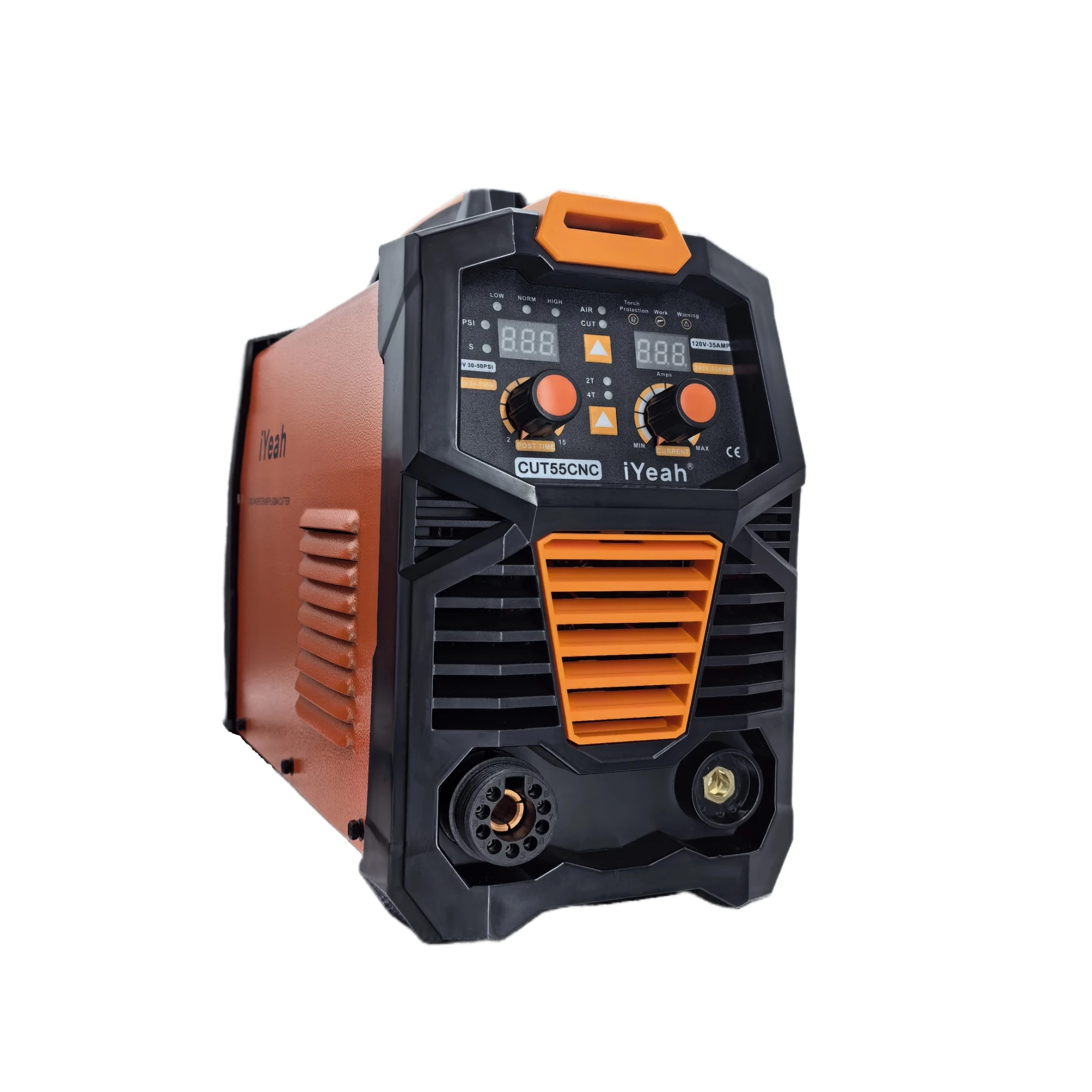 CNC Non-HF Pilot Arc CUT55 CNC iYeah Plasma Cutter 110V/220V 55A Machine With PT60/PTM60 Straight Torch Easy Cutting 25mm 4