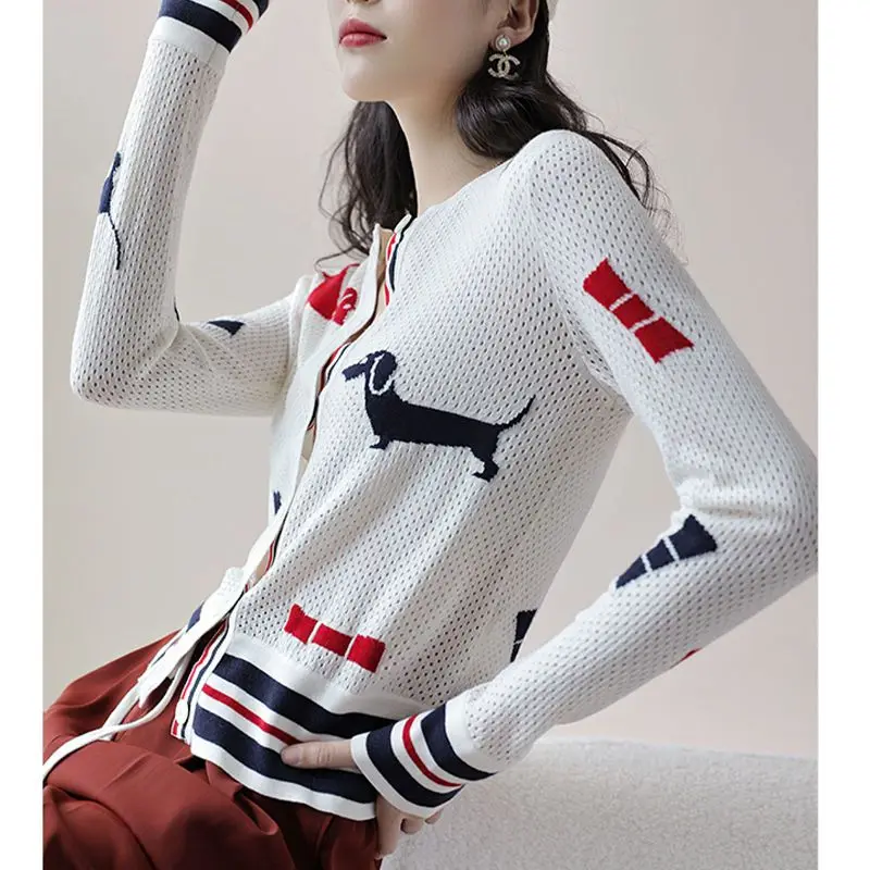Autumn Winter Animal Fashion Harajuku Cardigan Lady Chic Kawaii Female Clothes All Match Loose Tops Women Long Sleeve Outerwear