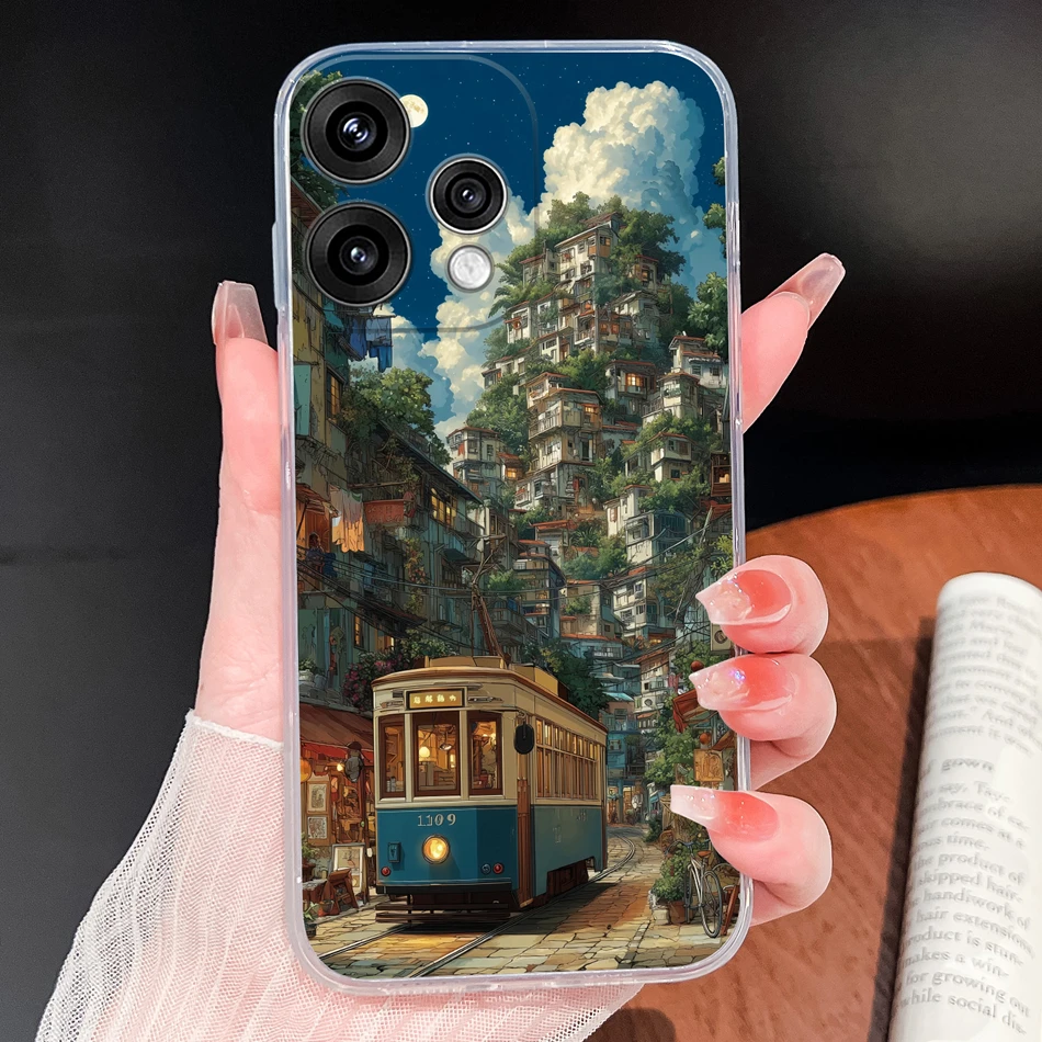 Butterfly Pattern Soft Slim TPU Transparent Silicone Phone Case
