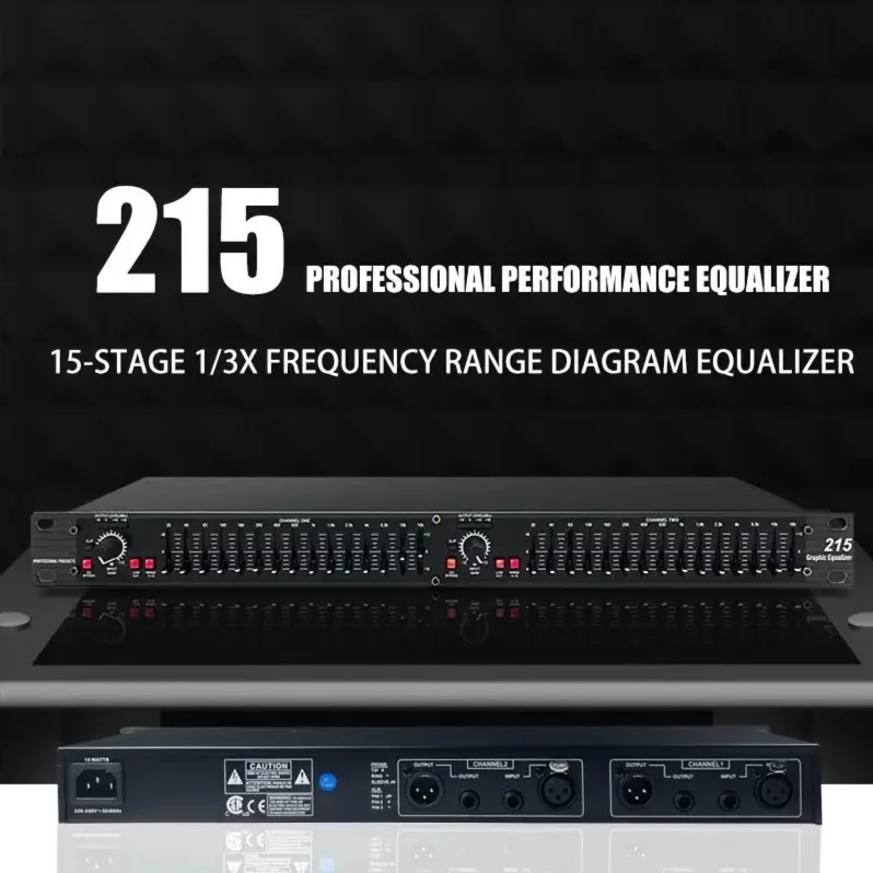 EQ215 Professional Audio Equalizer Boost Your Audio With US Plug Precision Tuning Ideal For Studios Live Performances