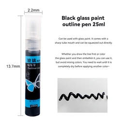 Vibrant 24 - Color Acrylic Paint Set - 20/25 ml Bottles for DIY Art Projects and Handcrafted Creations (25 ml black)