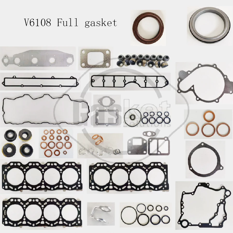 

V6108 Complete Overhaul engine full gasket set kit for Kubota engine