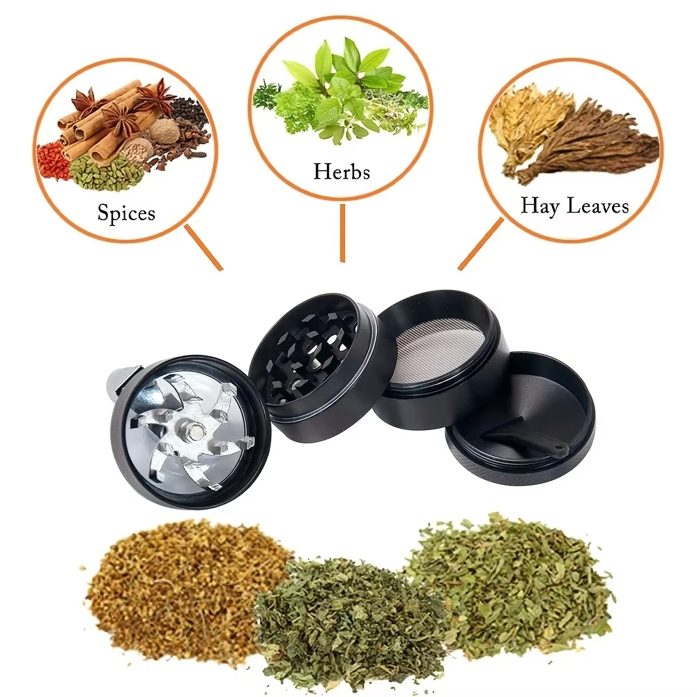 40MM Tobacco Grinder 4-layer Manual Metal Zinc Alloy Herb Mill Spice Crusher Smoke Grinder Crusher Muller Accessories Nut Spice Grinder Herb Grinder Herb Spice Grinder