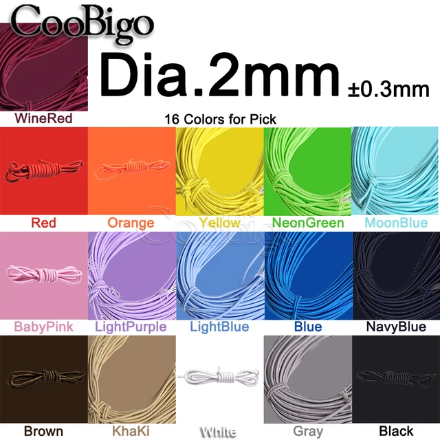 5 Meters 1mm 2mm 3mm Round Elastics Bungee Shock Cord Elastic Rope Rubber Band Strap String Cordon Shoelaces Sewing Accessories 3