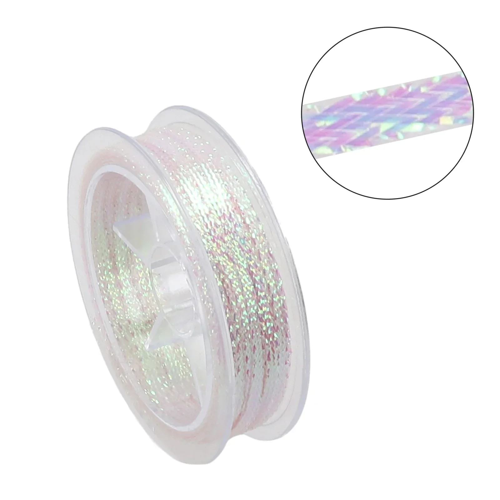 Flash Fish Scale Body Tube Hollow Holographic Mylar Braid 8m Fly Tying Materials For Minnow Fly Baitfish