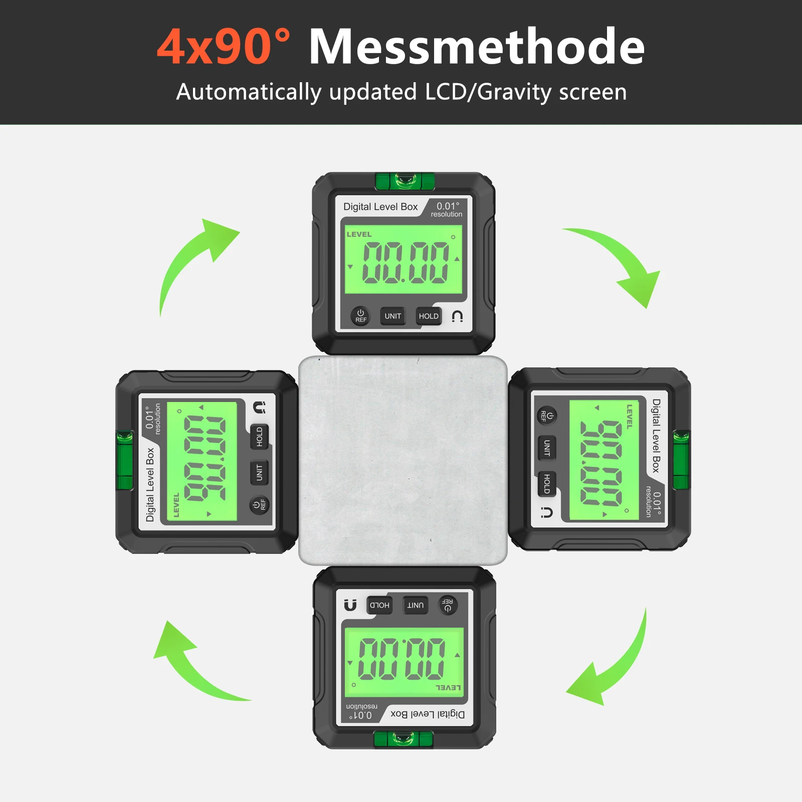 Angle Protractor angle measuring tools Universal Magnet 90 Degree Ruler Digital Inclinometer Level Meter Goniometer Angle Bevel Tester Measuring Tools