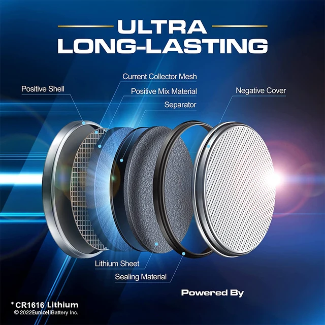 유니셀 CR1616 DL1616 3V 리튬 배터리 - 안전하고 신뢰할 수 있는 파트너