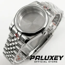 Elegant Smooth Polished Bezel Watch Case with Sapphire Crystal and Jubilee Bracelet, 36MM/40MM - 40mm ETA2824 PT5000 (Steel Case Back B2)