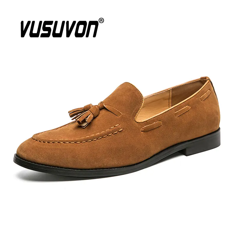 

Мокасины мужские из сплит-кожи, повседневные туфли на плоской подошве, без застежки, свадебная Уличная обувь, мягкие, размеры 38-48, большие размеры