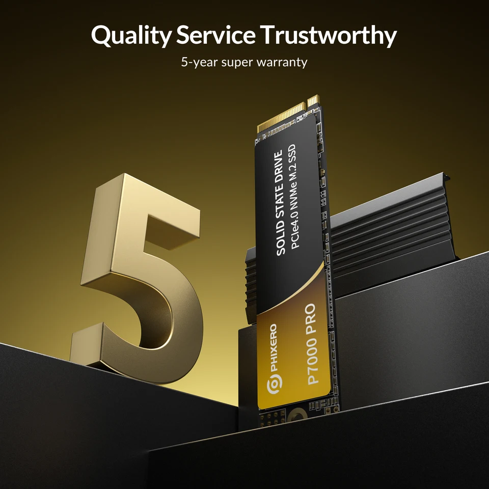 PHIXERO PCIe4.0 M.2 NVMe Gaming SSD 512GB 1TB 2TB 4TB 7000MB/S