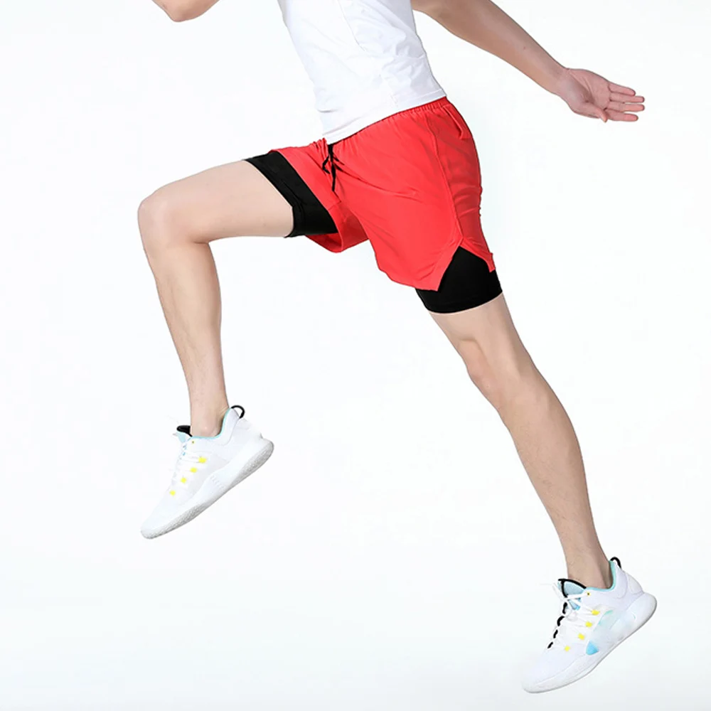 Men's Summer Quick Dry Sports Elastic Compression Shorts Man Running Gym Fitness Skinny Jogger Short Pants Sweatpants Male