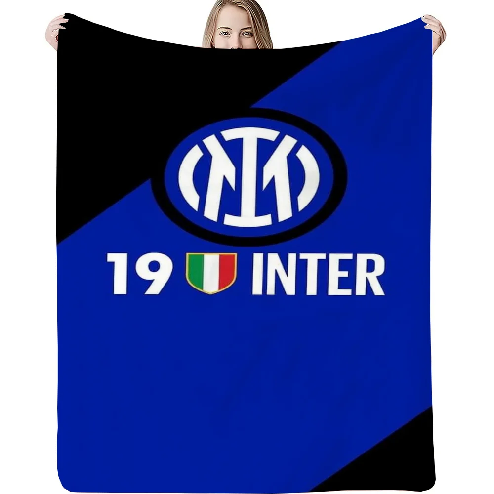 Picnic Throw Blanket Luxury Blankets Inter Milan FC Logo Warm Blankets for Cold Fluffy Plaid Interior for Home Cobija Sofa Knee 4