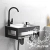 Simple Wall-mounted Kitchen Sinks Stainless Steel Kitchen Washbasin Single-slot Small Apartment Wall-mounted Sinks with Bracket 1