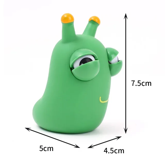 Green Worm Eye Popping Squeeze Fidget Toys 2
