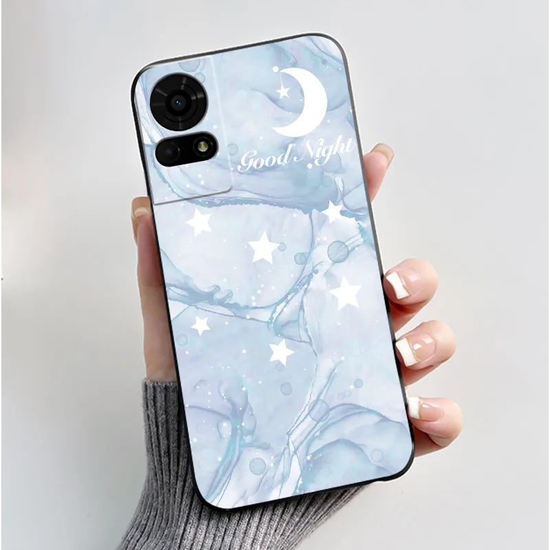 Cute Cartoon Soft Silicone Protective Phone Case - Black