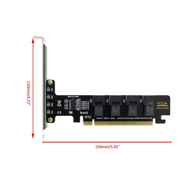 Scheda Di Espansione PCIE4.0 X16 1 A 2 PCIe-Bifurcation X16 A X8X8 4P - Foto 10