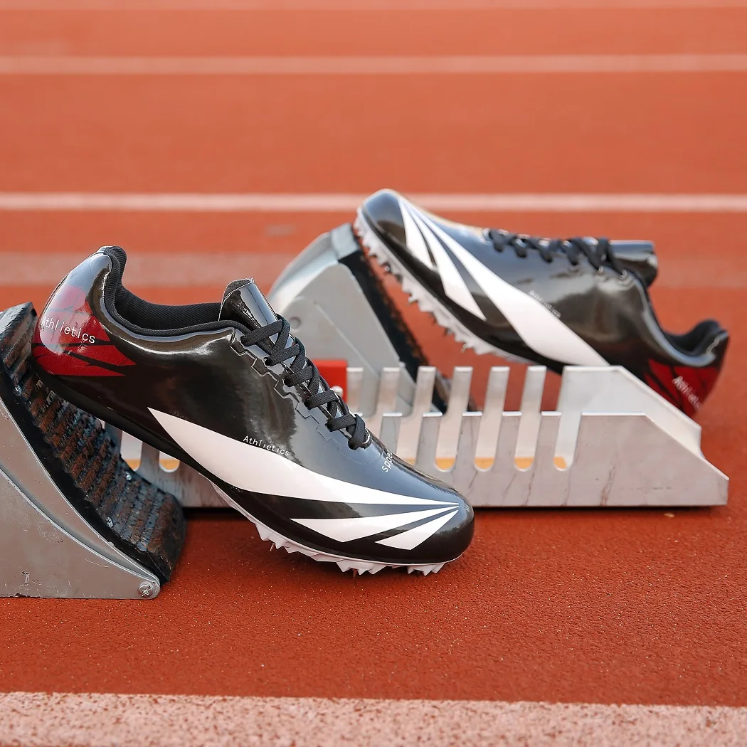 New Arrival Spiked Shoes Men Track and Field Spikes Sneakers Women Running Shoes for Boy Lacing Athletic Shoes Training Shoes