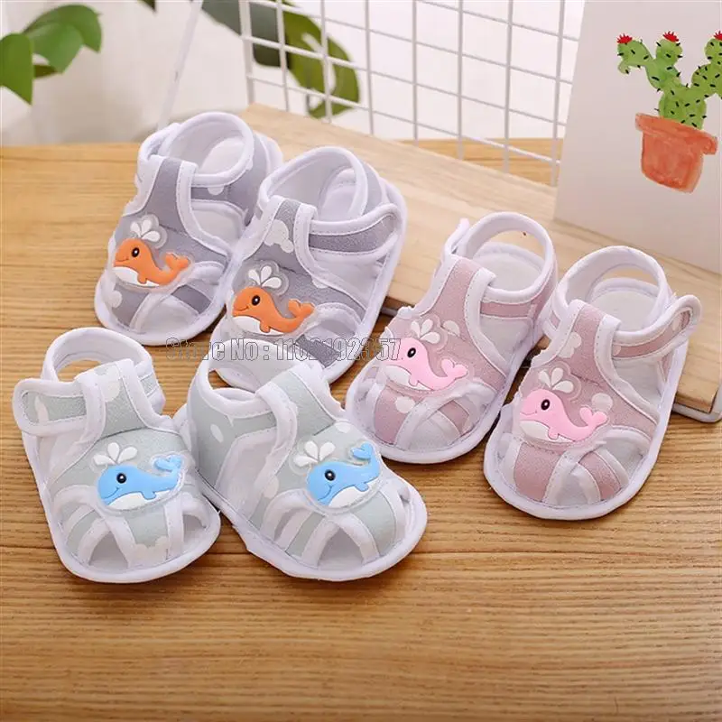 Toddler Infant Kids Girl Summer Cute Casual Princess Cartoon Soft Sandals Crib Shoes Boy First Walkers Baby Shoes