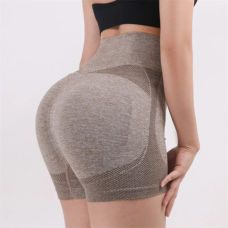 Women’s Seamless Butt-Lifting Yoga Shorts – High-Waist Tummy Control Workout Leggings with Ruched Design Beachwear Shorts & T-shirts