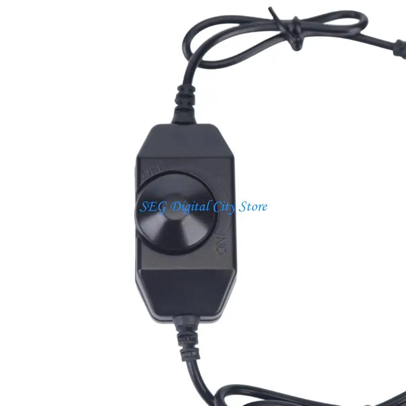 손잡이 조절기가 있는 U75B USB 조광기 코드 소형 5V 팬 또는 LED 사용을 위한 DC5521 코드