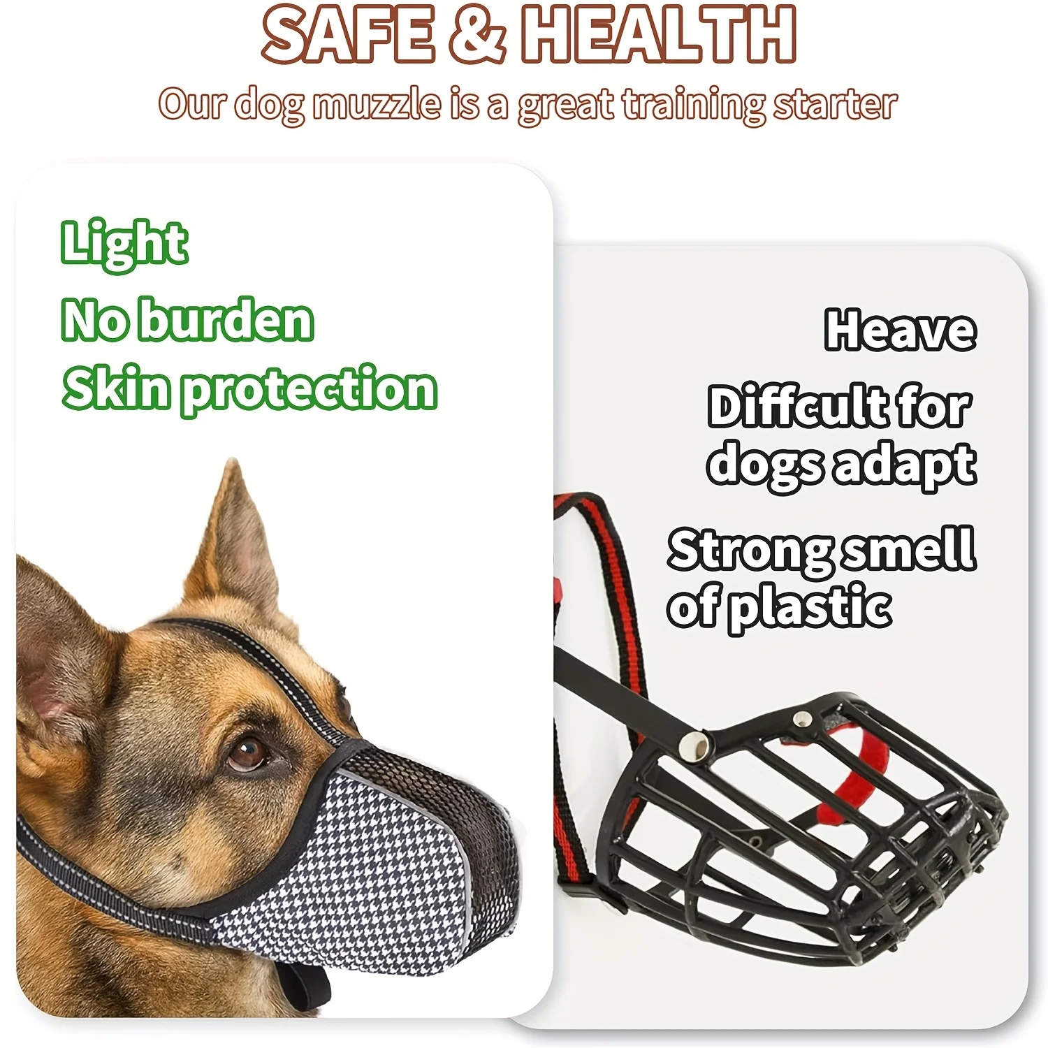 Soft Dog Muzzle for Small Large Dogs Mask Anti Biting Chewing Licking Breathable No Bark Mesh Printed Full Coverage Muzzles