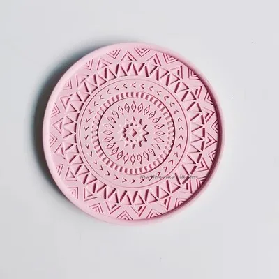 DIY Mandala Coaster Silicone Mold Handmade Cup Pad Plaster Epoxy Resin Casting Mould Concrete Cement Craft Molds Home Decoration silicone mold