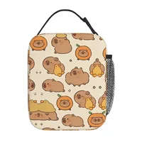 Capybara Cute Lunch Bag Office Lunch Box For Child Cute Designer Tote Food Bags Oxford Insulated Cooler Bag 2